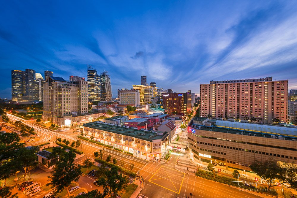 Blue hour at Bugis, Singapore | Travel photography by www.truphotos.com