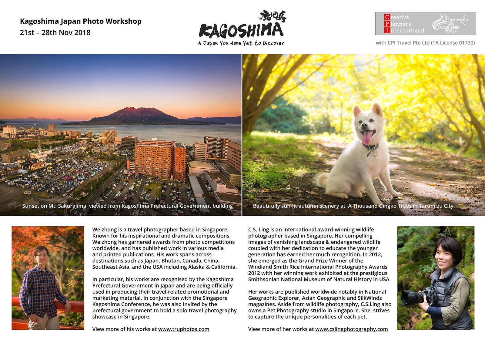 Kagoshima, Japan photo workshop Instructor profiles